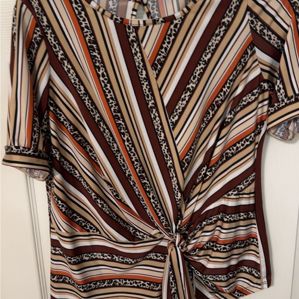 PerSeption Concept Multicolor Striped Blouse